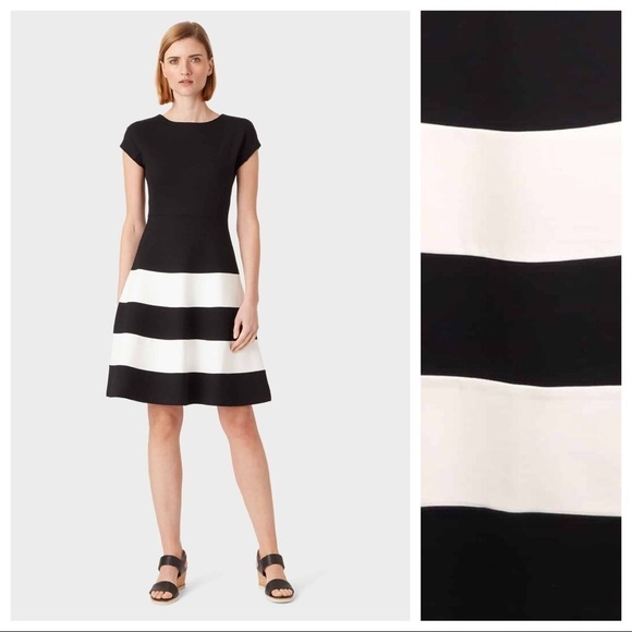 NWT. Hobbs Lizzie Jersey Colourbloock Dress Size 2 - Picture 1 of 10